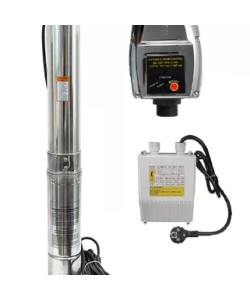 Kit hidrofor electronic cu pompa submersibila Zinith Italiy - 3STM122, 1.25 Kw, refulare 140m, Presostat automat LPC-4