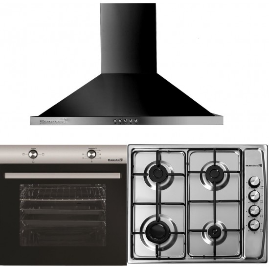 Pachet Cuptor Incorporabil Hausberg HB-8051IN, + Plita incorporabila Hausberg HB-555, Gaz, + Hota incorporabila decorativa Hausberg HB-1260NG
