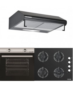 Pachet Cuptor incorporabil Hausberg HB-8051IN, Plita incorporabila Hausberg HB-567NG, Gazt, Hota traditionala Hausberg HB-1225NG
