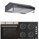 Pachet  Cuptor incorporabil Hausberg HB-8051IN, Plita incorporabila Hausberg HB-567NG, Gazt, Hota traditionala Hausberg HB-1210NG