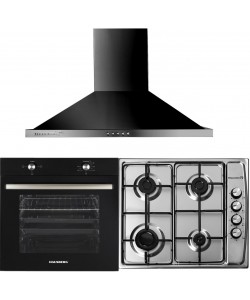Pachet Cuptor incorporabil Hausberg HB-8051NG, + Plita incorporabila Hausberg HB-555, Gaz, + Hota incorporabila decorativa Hausberg HB-1260NG