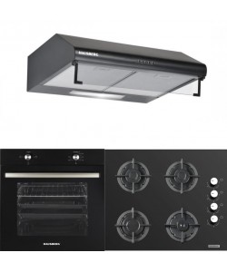 Pachet Cuptor incorporabil Hausberg HB-8051NG, Plita incorporabila Hausberg HB-567NG, Gazt, Hota traditionala Hausberg HB-1225NG
