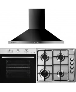 Pachet Cuptor incorporabil Hausberg HB-8053IN, + Plita incorporabila Hausberg HB-555, Gaz, + Hota incorporabila decorativa Hausberg HB-1260NG