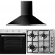 Pachet Cuptor incorporabil Hausberg HB-8053IN, + Plita incorporabila Hausberg HB-555, Gaz, + Hota incorporabila decorativa Hausberg HB-1260NG