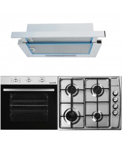 Pachet Cuptor incorporabil Hausberg HB-8053IN, Plita incorporabila Hausberg HB-555, Hota incorporabila telescopica Hausberg HB 1280