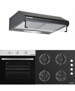Pachet Cuptor incorporabil Hausberg HB-8053IN, Plita incorporabila Hausberg HB-567NG, Gazt, Hota traditionala Hausberg HB-1225NG