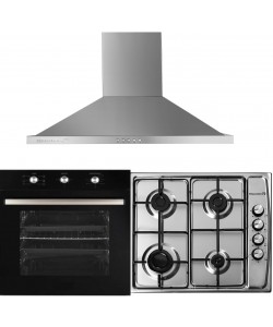 Pachet Cuptor incorporabil Hausberg HB-8053NG, + Plita incorporabila Hausberg HB-555, Gaz, + Hota incorporabila decorativa Hausberg HB-1260