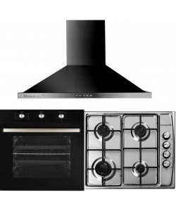 Pachet Cuptor incorporabil Hausberg HB-8053NG, + Plita incorporabila Hausberg HB-555, Gaz, + Hota incorporabila decorativa Hausberg HB-1260NG