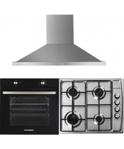 Pachet Cuptor incorporabil Hausberg HB-8051NG, + Plita incorporabila Hausberg HB-555, Gaz, + Hota incorporabila decorativa Hausberg HB-1260