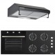 Pachet  Cuptor incorporabil Hausberg HB-8053NG, Plita incorporabila Hausberg HB-567NG, Gazt, Hota traditionala Hausberg HB-1210NG