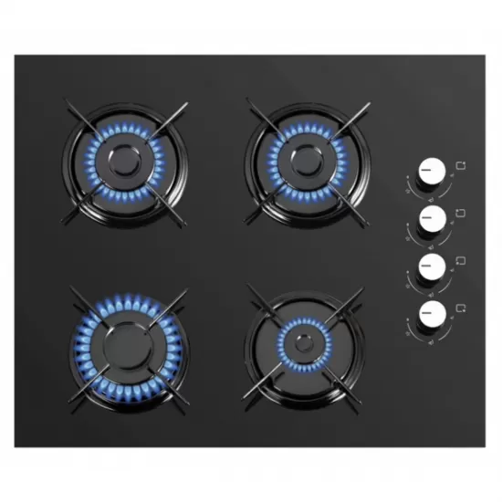 Pachet cuptor incorporabil (1857), capacitate 51l, electric, negru, plita incorporabila sticla (1871), 52x60x15 cm, gaz butelie sau gaz natural (duze de schimb incluse), hota incorporabila decorativa, 60 cm (1888)