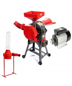 Tocator furaje si moara cereale Micul Fermier,cu turbina 30C, motor 3 kw, 500 kg/ora, 12 ciocanele   si ciclon inclus