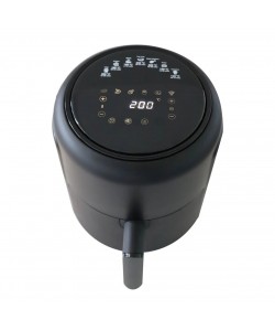 Friteuza cu aer cald HAUSBERG HB-2356, 1000-1200 W, 2.6 litri, temporizator 30 min, termostat reglabil 80 - 200 grade C, 5 programe gatit, protectie supraincalzire, Negru