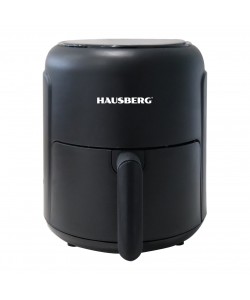 Friteuza cu aer cald HAUSBERG HB-2356, 1000-1200 W, 2.6 litri, temporizator 30 min, termostat reglabil 80 - 200 grade C, 5 programe gatit, protectie supraincalzire, Negru