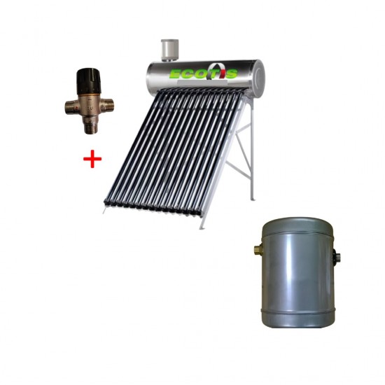 Kit PROMO 3 Panou solar nepresurizat 120 litri cu flotor plus vana amestec (antioparire)