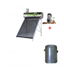 Kit PROMO Panou solar nepresurizat cu flotor 100 litri plus pompa majorare presiune