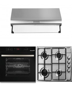 Pachet Cuptor electric incorporabil Hausberg HB-8054NG, + Plita incorporabila Hausberg HB-555, Gaz, + Hota traditionala Hausberg HB-1215