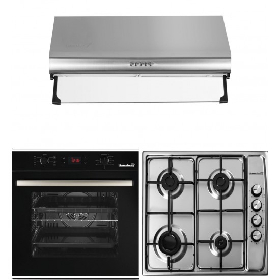 Pachet Cuptor electric incorporabil Hausberg HB-8054NG, + Plita incorporabila Hausberg HB-555, Gaz, + Hota traditionala Hausberg HB-1215