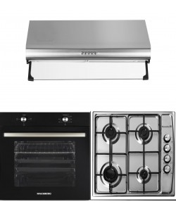 Pachet Cuptor Incorporabil Hausberg HB-8051NG, + Plita incorporabila Hausberg HB-555, Gaz, + Hota traditionala Hausberg HB-1215
