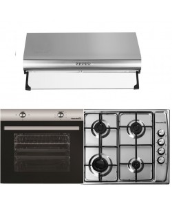 Pachet Cuptor incorporabil Hausberg HB-8051IN,, Plita Incorporabila HB-555, 4 arzatoare, Gaz, Hota incorporabila decorativa Hausberg HB-1220