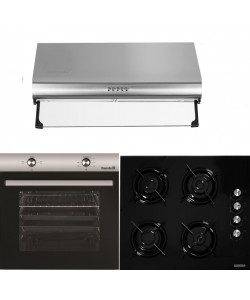 Pachet Cuptor incorporabil Hausberg HB-8051IN,, Plita incorporabila Hausberg HB-563, Gaz, Hota incorporabila decorativa Hausberg HB-1220