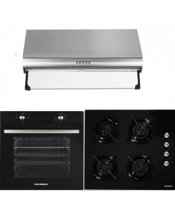 Pachet Cuptor incorporabil Hausberg HB-8051NG,, Plita incorporabila Hausberg HB-563, Gaz,, Hota incorporabila decorativa Hausberg HB-1220
