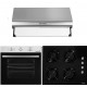 Pachet incorporabil Cuptor electric Hausberg HB-8053IN,  Plita incorporabila Hausberg HB-563, Gaz, Hota incorporabila decorativa Hausberg HB-1220