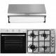 Pachet incorporabil Cuptor electric Hausberg HB-8053IN,  Plita Incorporabila HB-555, 4 arzatoare, Gaz, Hota incorporabila decorativa Hausberg HB-1220