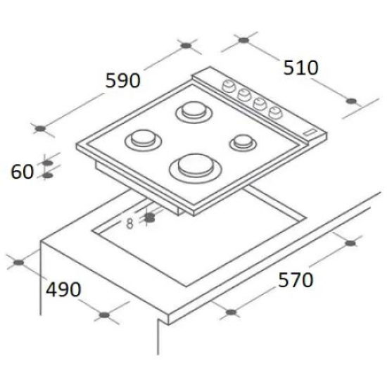 Pachet Incorporabil Cuptor electric Hausberg HB-8054, Clasa A, 71L, 2225W, Negru, Plita Incorporabila HB-563NG, 4 arzatoare, Gaz, Sticla, Negru, Hota Incorporabila decorativa HB-2285NG, 60 cm, Filtru aluminiu, Negru