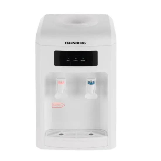 Dozator apa Hausberg HB-6026AB, putere incalzire 550 W, putere racire 80 W, indicatoare LED pentru apa calda si rece, termostat automat, Alb