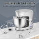 Mixer planetar Royalty Line RL-PKM1600, 1600W, Bol 6L Inox, 6 Viteze + Pulse, Accesorii incluse, Argintiu