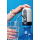 Dispozitiv electric reincarcabil de pompare apa, HAUSBERG HB-2605, din otel inoxidabil si plastic, pentru sticle PET de 10l, buton on/off, baterie incorporata, USB, alb/negru