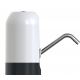Dispozitiv electric reincarcabil de pompare apa, HAUSBERG HB-2605, din otel inoxidabil si plastic, pentru sticle PET de 10l, buton on/off, baterie incorporata, USB, alb/negru