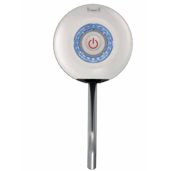 Dispozitiv electric reincarcabil de pompare apa, HAUSBERG HB-2605, din otel inoxidabil si plastic, pentru sticle PET de 10l, buton on/off, baterie incorporata, USB, alb/negru