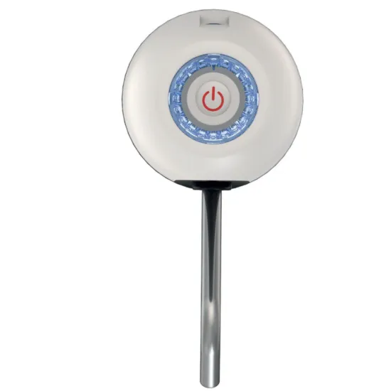 Dispozitiv electric reincarcabil de pompare apa, HAUSBERG HB-2605, din otel inoxidabil si plastic, pentru sticle PET de 10l, buton on/off, baterie incorporata, USB, alb/negru