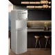 Dozator apa de podea Hausberg HB-6027, cu compresor, putere incalzire 550 W, putere racire 80 W, indicatoare LED pentru apa calda si rece, termostat automat, Negru-Argintiu