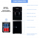 Dozator apa de podea HAUSBERG HB-6023NG, putere incalzire 550 W, putere racire 85 W, rezervor apa inox, indicator luminos, termostat reglabil, Negru