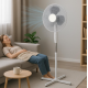 Ventilator cu picior HAUSBERG XB-110, 55w, 16 inch, 3 viteze, oscilatie, inaltime reglabila, Alb