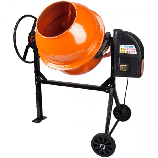 Betoniera  Evotools semi-profesionala, 800 W, 200l, 32 RPM, corona fonta