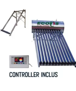 Panou solar nepresurizat 200 litri din inox cu automatizare Ecotis Panou solar nepresurizat 200 litri din inox cu automatizare Ecotis