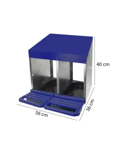 Cuibar pentru gaini cu 2 compartimente 