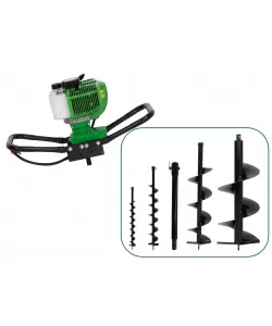 pachet motoburghiu pamant, ProGARDEN GD520-3, 2.3CP, 2 timpi, set burghie pamant 80, 100, 200, 300mm si prelungitor burghiu 300mm  pachet motoburghiu pamant, ProGARDEN GD520-3, 2.3CP, 2 timpi, set burghie pamant 80, 100, 200, 300mm si prelungitor burghiu 300mm