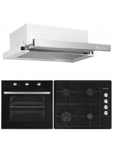Pachet cuptor incorporabil Hausberg HB-8053NG, Electric, 2225 W, 71 l, 6 Functii, Ventilatie, Timer, Clasa A, Plita HB-558NG, Gaz, 4 arzatoare standard, Hota telescopica HB-1285IN, absorbtie 420 m3/h, 2 motoare, 60 cm, Negru Pachet cuptor incorporabil Hausberg HB-8053NG, Electric, 2225 W, 71 l, 6 Functii, Ventilatie, Timer, Clasa A, Plita HB-558NG, Gaz, 4 arzatoare standard, Hota telescopica HB-1285IN, absorbtie 420 m3/h, 2 motoare, 60 cm, Negru