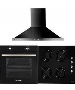 Pachet Incorporabil Cuptor incorporabil Hausberg HB-8051NG,, Plita incorporabila Hausberg HB-563 si Hota incorporabila decorativa Hausberg HB-1260NG