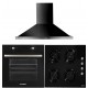 Pachet Incorporabil Cuptor incorporabil Hausberg HB-8051NG,  Plita incorporabila Hausberg HB-563 si Hota incorporabila decorativa Hausberg HB-1260NG