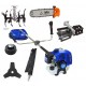 Motocoasa benzina Baikal BK 4200, 4.7 CP, 4200W, 4 sisteme de taiere, set complet de accesorii + Prasitoare + Cultivator+ Cap Drujba