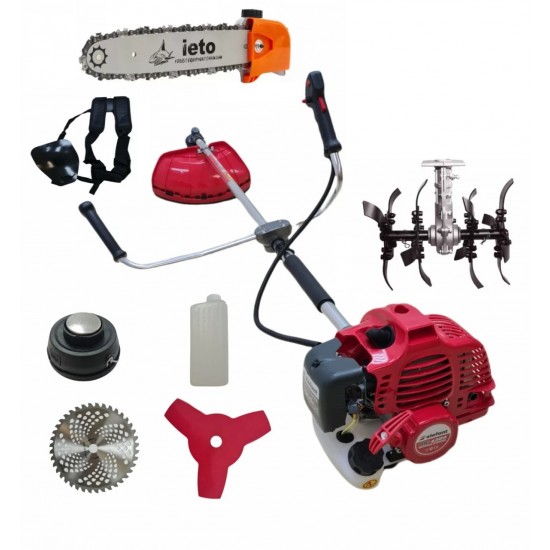 Motocoasa ELEFANT MC4300, 5.7 CP, 9000 RPM, Accesorii Incluse+ Cultivator+ Cap drujba