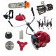 Motocoasa ELEFANT MC4300, 5.7 CP, 9000 RPM, Accesorii Incluse+ Cultivator+ Prasitoare+ Cap drujba