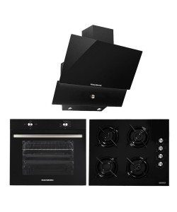 Pachet Incorporabil Cuptor electric Hausberg HB-8051NG, Clasa A, 76L, 2000W, Negru, Plita incorporabila Hausberg HB-563, Gaz, 4 arzatoare, Negru, Hota Incorporabila decorativa Hausberg HB-2285NG, 60 cm, Filtru aluminiu, Negru