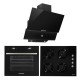 Pachet Incorporabil Cuptor electric Hausberg HB-8051NG, Clasa A, 76L, 2000W, Negru, Plita incorporabila Hausberg HB-563, Gaz, 4 arzatoare, Negru, Hota Incorporabila decorativa Hausberg HB-2285NG, 60 cm, Filtru aluminiu, Negru